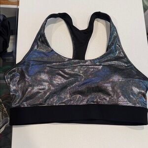Zyia Iridescent Black Sports Bra
